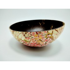 Coconut Shell Bowl,Lacquer Mosaic  9